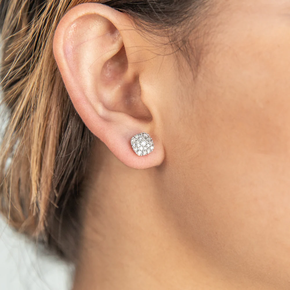 9ct Yellow Gold 1/2 Carat Diamond Stud Earrings - Image 2