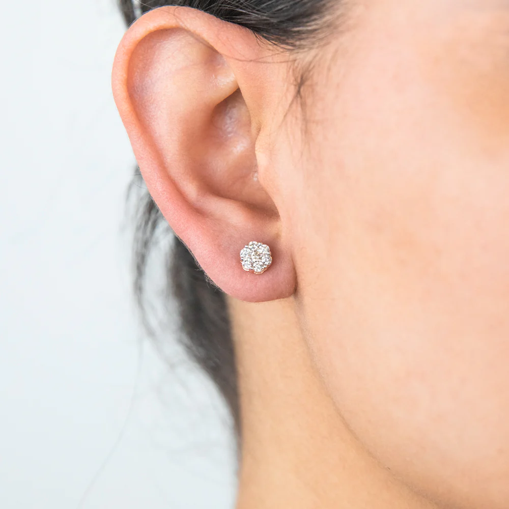 9ct Yellow Gold 1/2 Carat Diamond Stud Earrings - Image 2