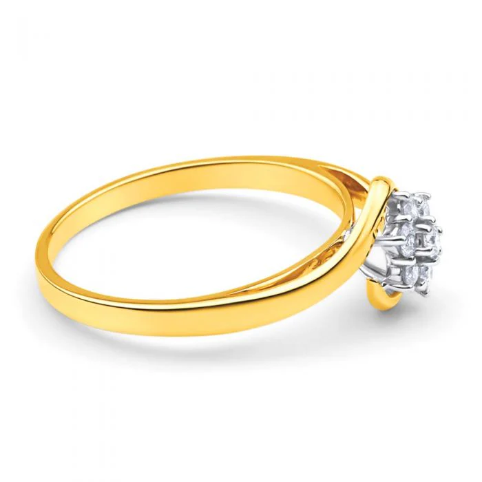 9ct Yellow Gold 1/4 Carat Diamond Luxurious Ring - Image 2