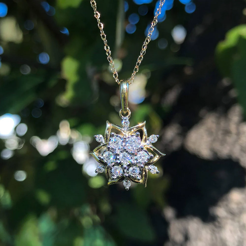 9ct Yellow Gold 1/4 Carat Diamond Pendant on 45cm 9ct Chain - Image 2