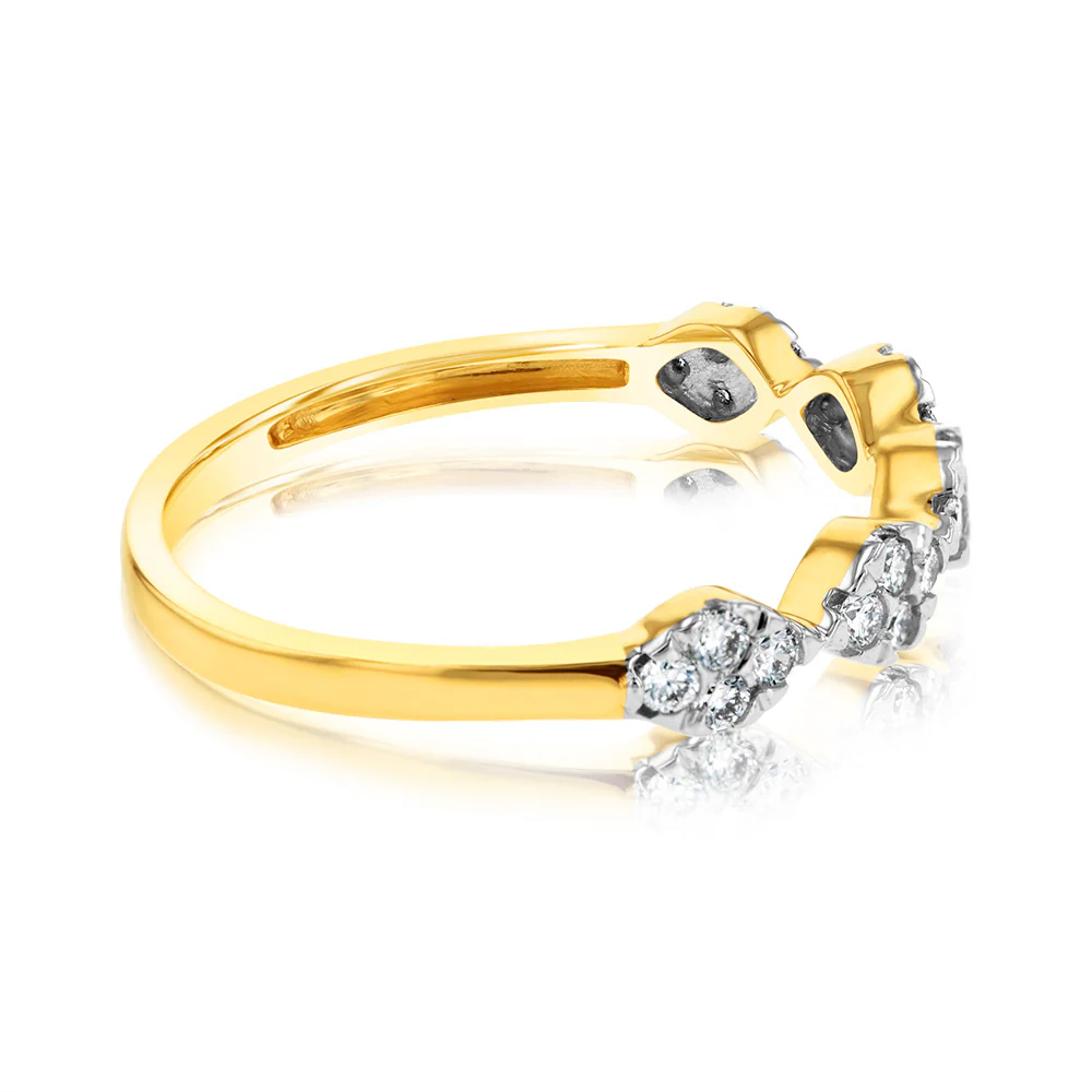 9ct Yellow Gold 1/4 Carat Luminesce Lab Grown Diamond Dress Ring - Image 2