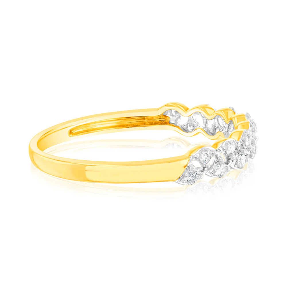 9ct Yellow Gold 1/4 Carat Luminesce Lab Grown Diamond Dress Ring - Image 2