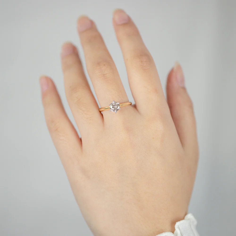 9ct Yellow Gold 1 Carat Australian Diamond Solitaire Ring - Image 4