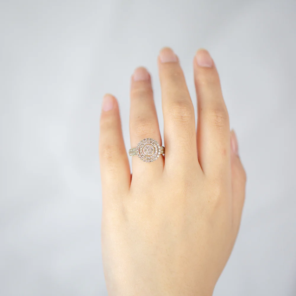 9ct Yellow Gold 1 Carat Diamond Dress Ring - Image 3