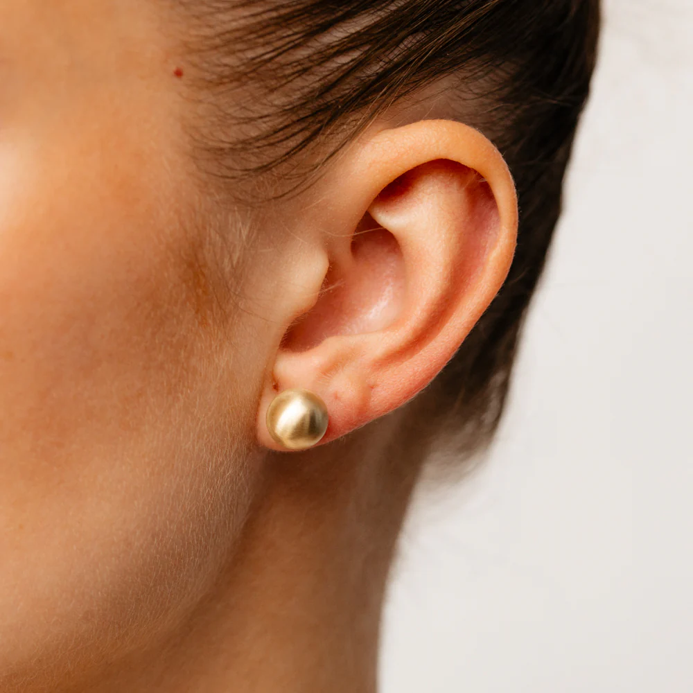 9ct Yellow Gold 10mm Polished Ball Stud Earrings - Image 2