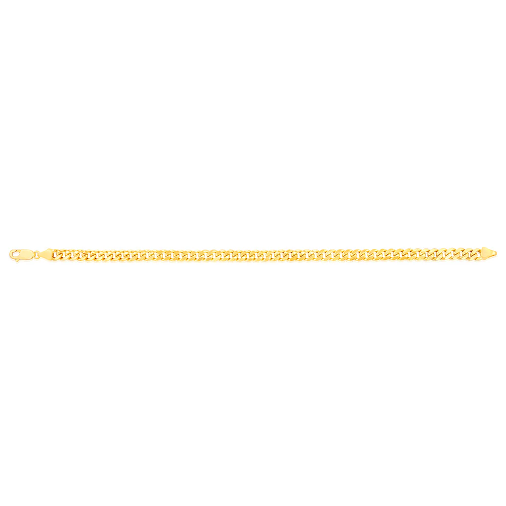 9ct Yellow Gold 140 Gauge Light Miami 21cm Bracelet - Image 2
