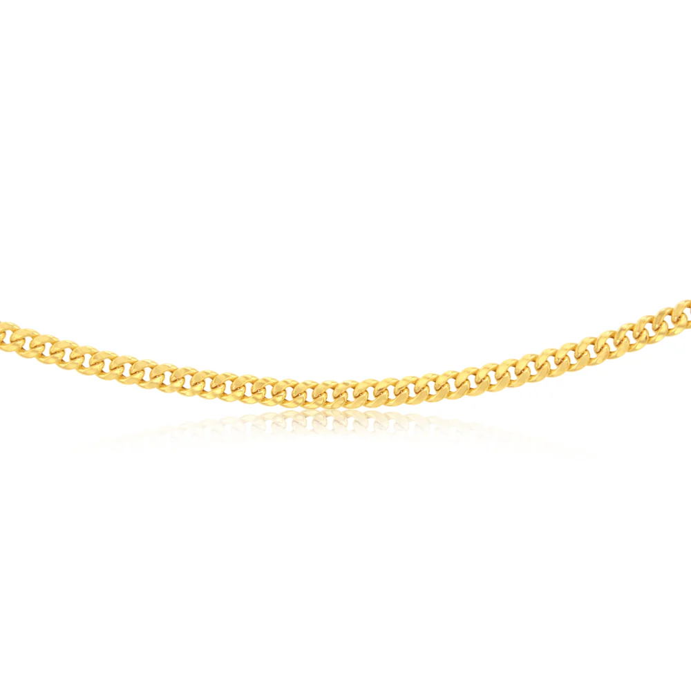 9ct Yellow Gold 140 Gauge Light Miami 50cm Chain - Image 2