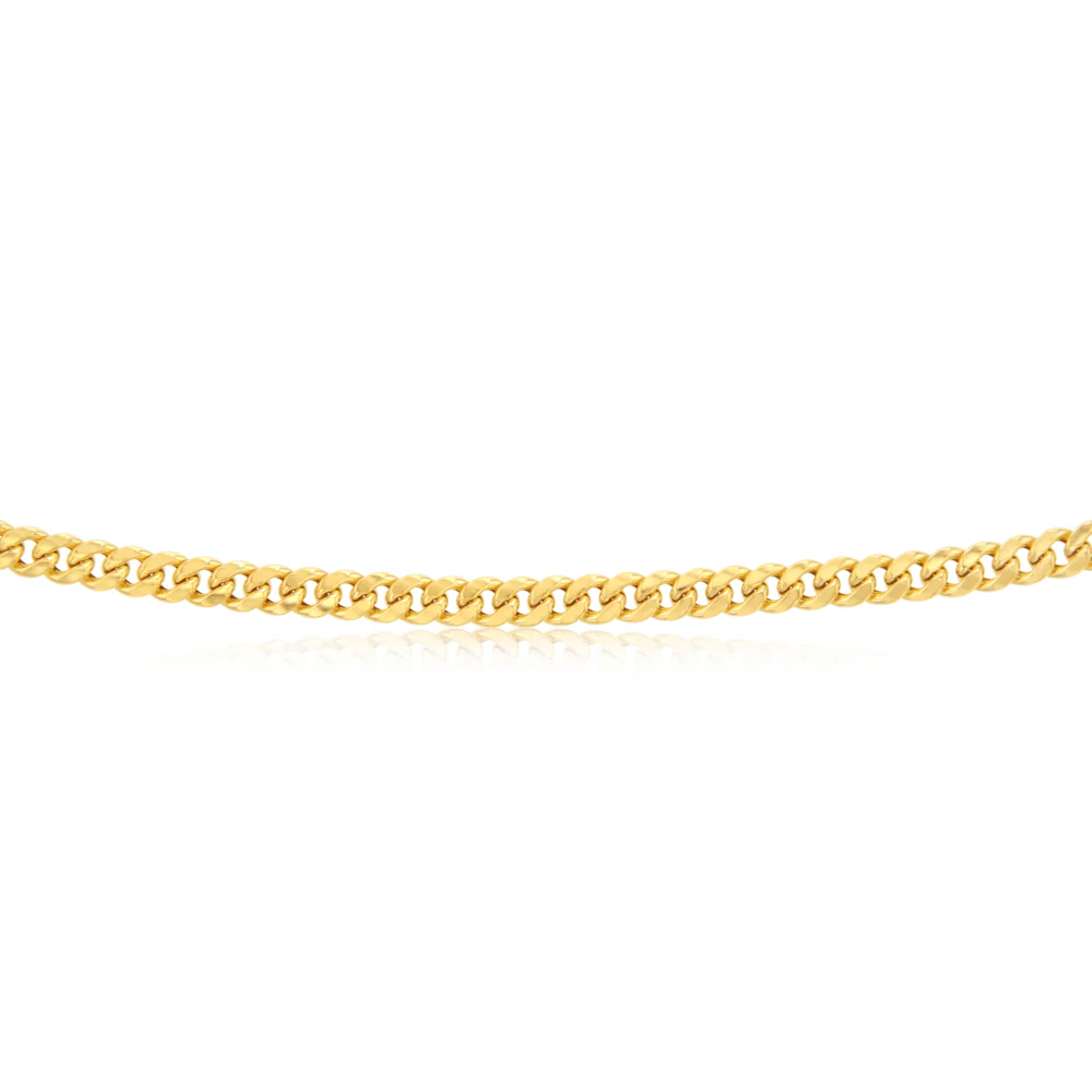 9ct Yellow Gold 140 Gauge Light Miami 50cm Chain - Image 3