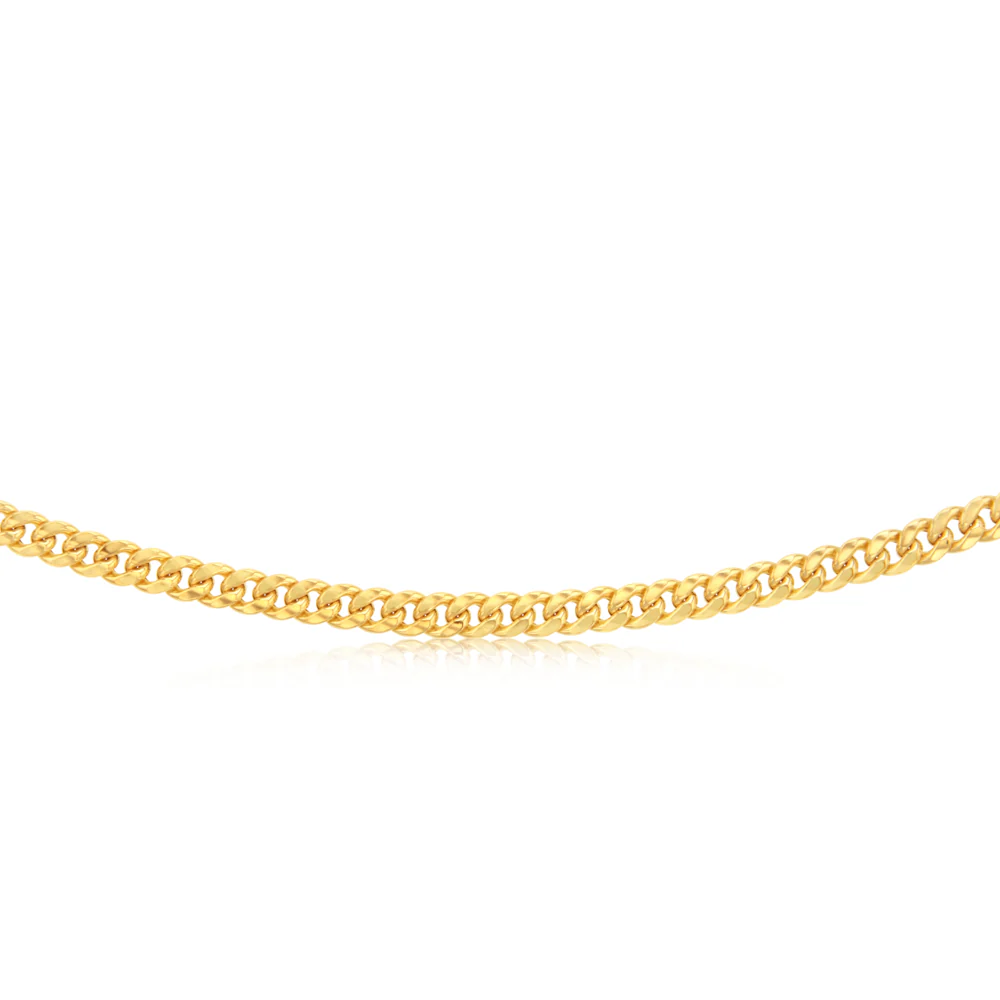 9ct Yellow Gold 140 Gauge Light Miami 55cm Chain - Image 2
