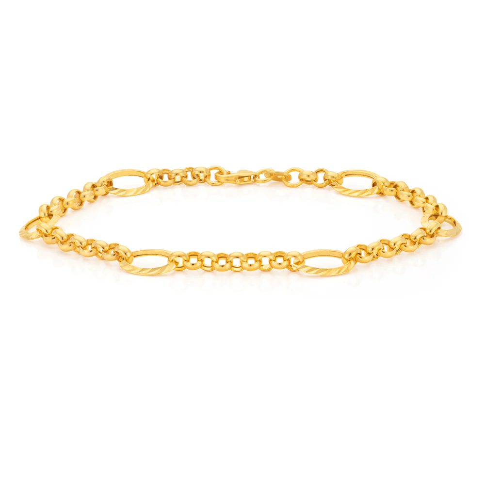 9ct Yellow Gold 19cm Belcher Bracelet - Image 2