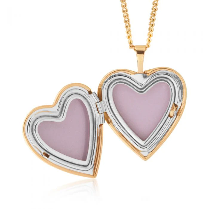 9ct Yellow Gold 20mm Heart Locket Pendant - Image 3