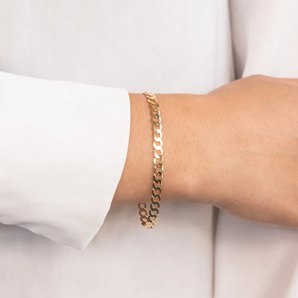9ct Yellow Gold 21cm Curb Bracelet - Image 3