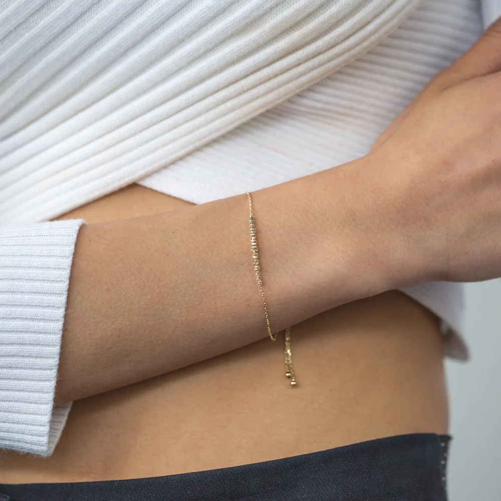 9ct Yellow Gold 24cm Adjustable Bracelet - Image 3