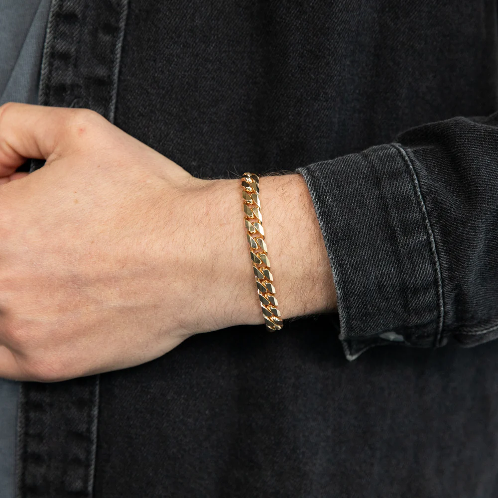 9ct Yellow Gold 250 Gauge Curb 21.6cm Bracelet - Image 3