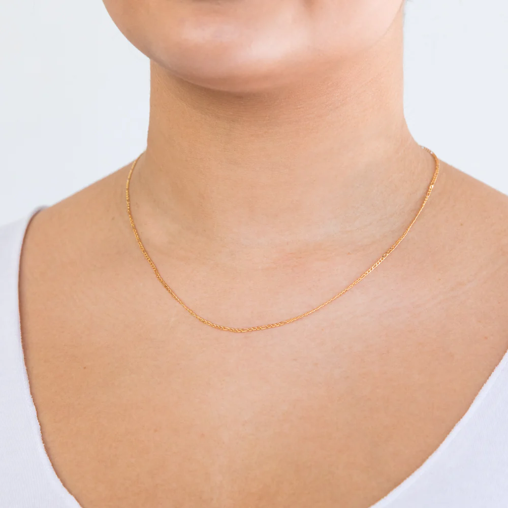 9ct Yellow Gold 3:1 Figaro 45cm Chain 40Gauge - Image 3