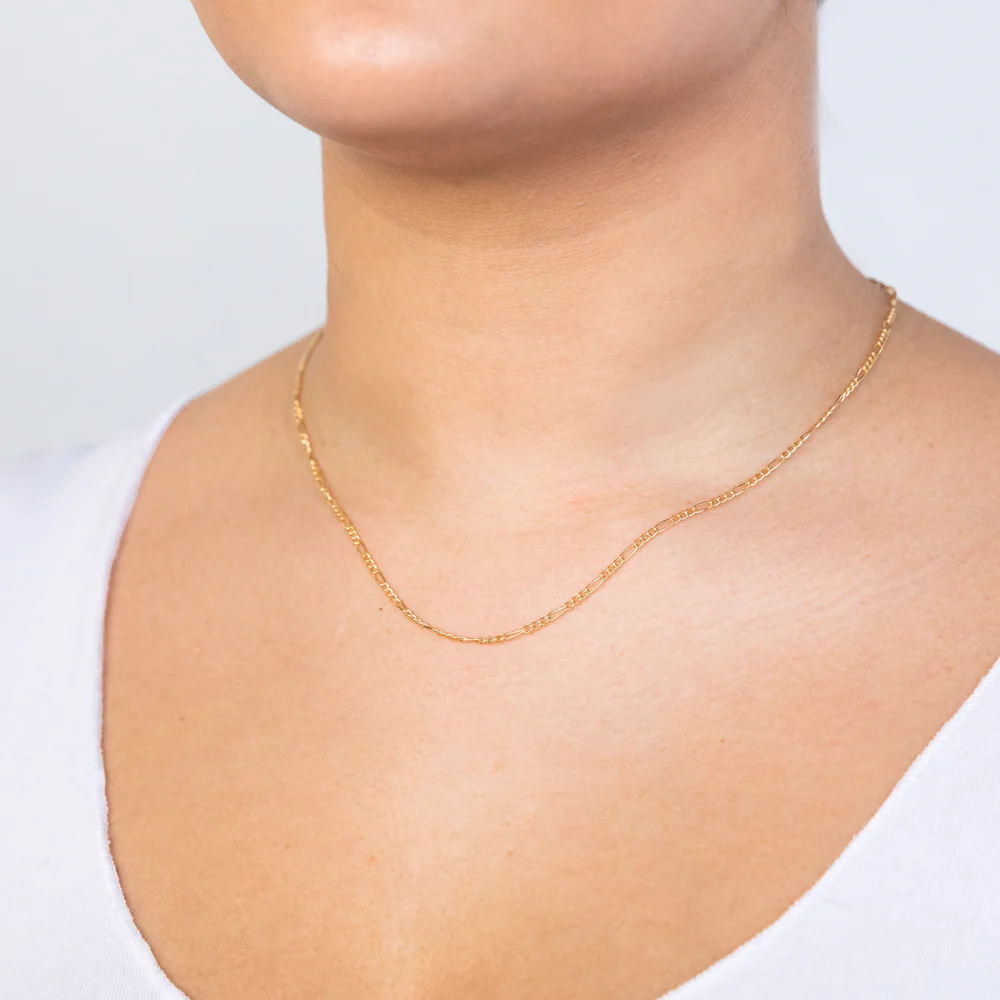 9ct Yellow Gold 3:1 Figaro 45cm Chain 50Gauge - Image 3