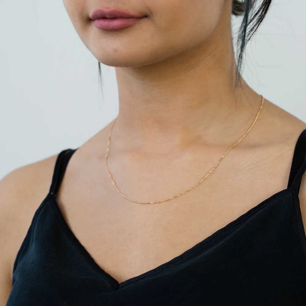 9ct Yellow Gold 31 Gauge 46cm Chain - Image 3