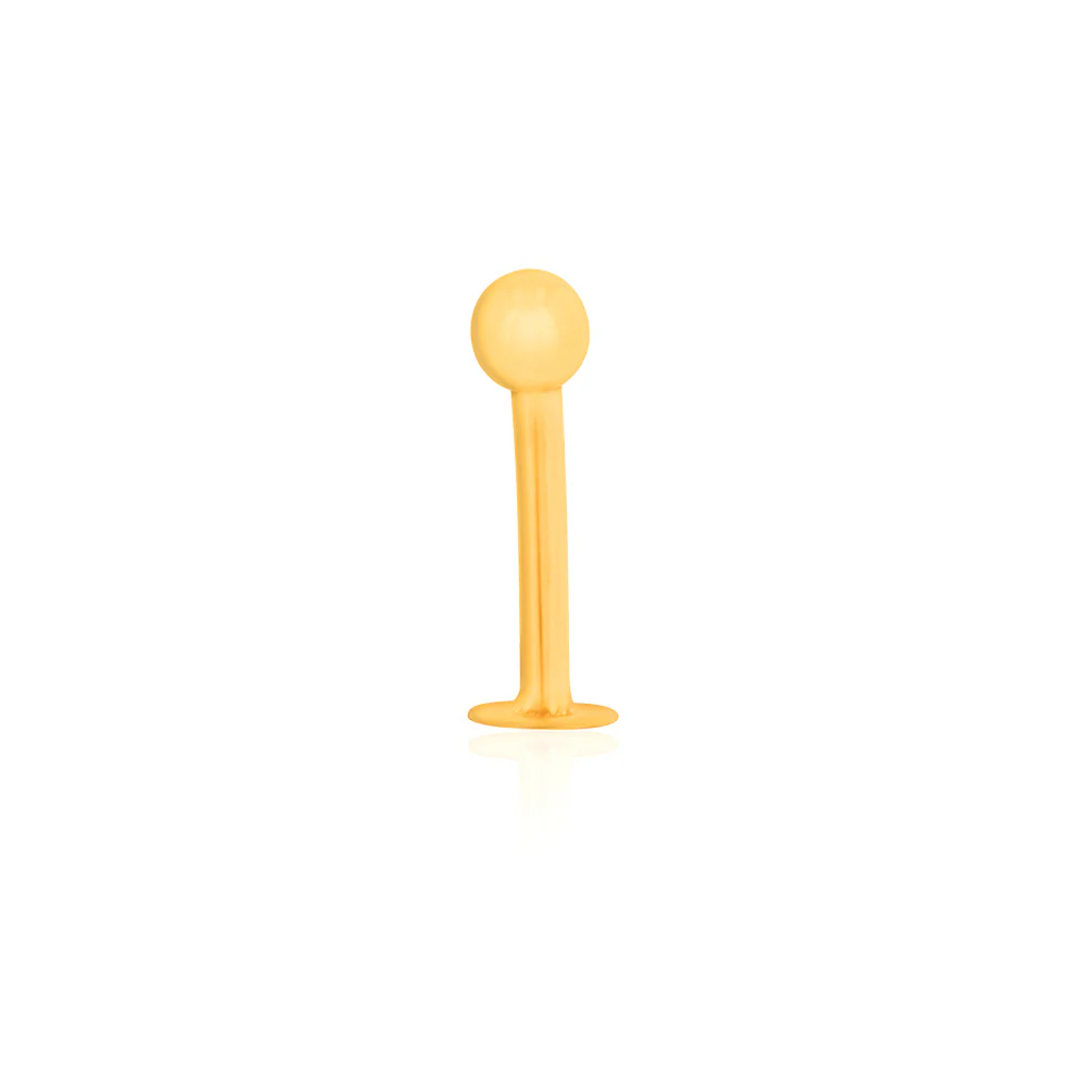 9ct Yellow Gold 3mm Ball Labret Stud - Image 2