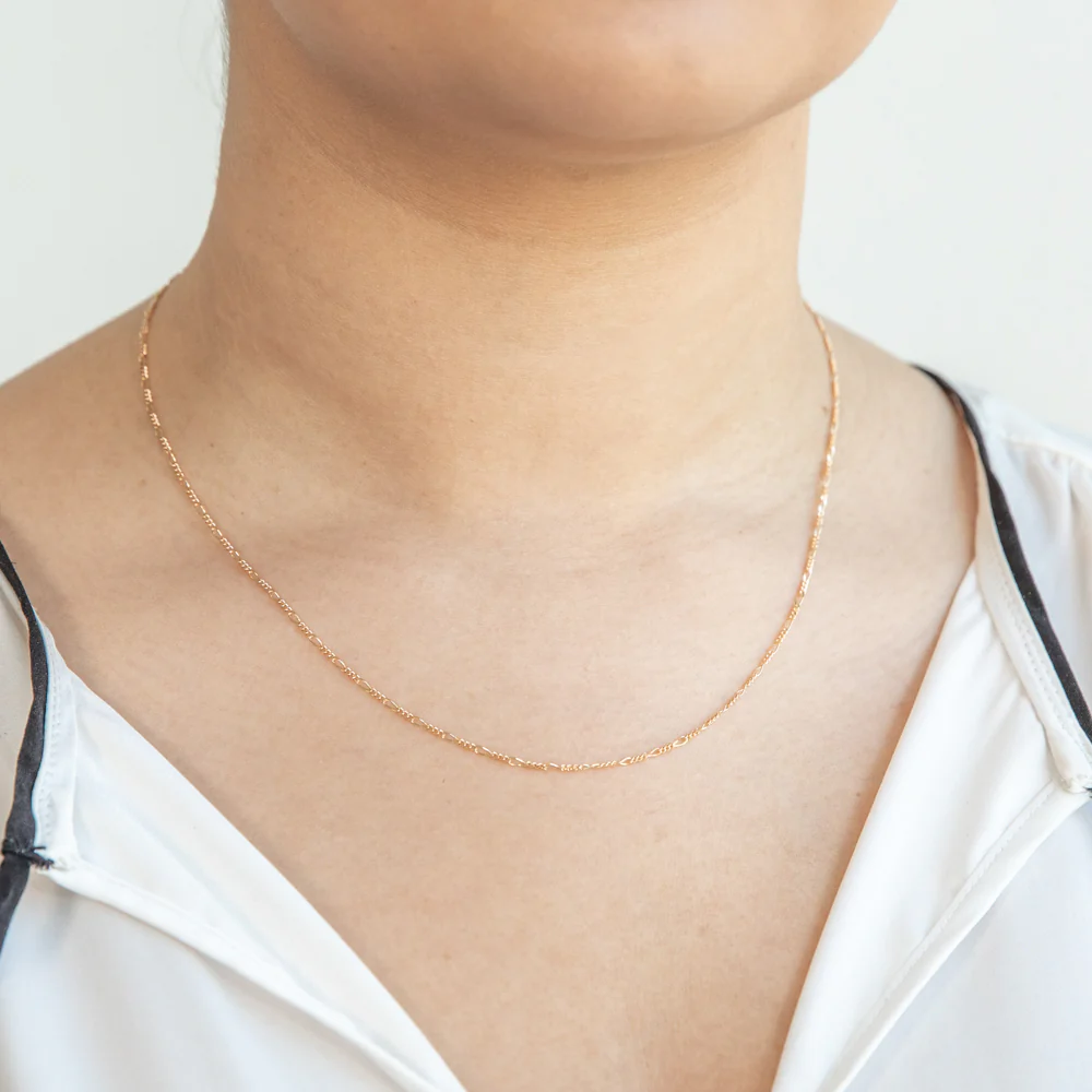 9ct Yellow Gold 40 Gauge 1:3 Figaro 46cm Chain - Image 3