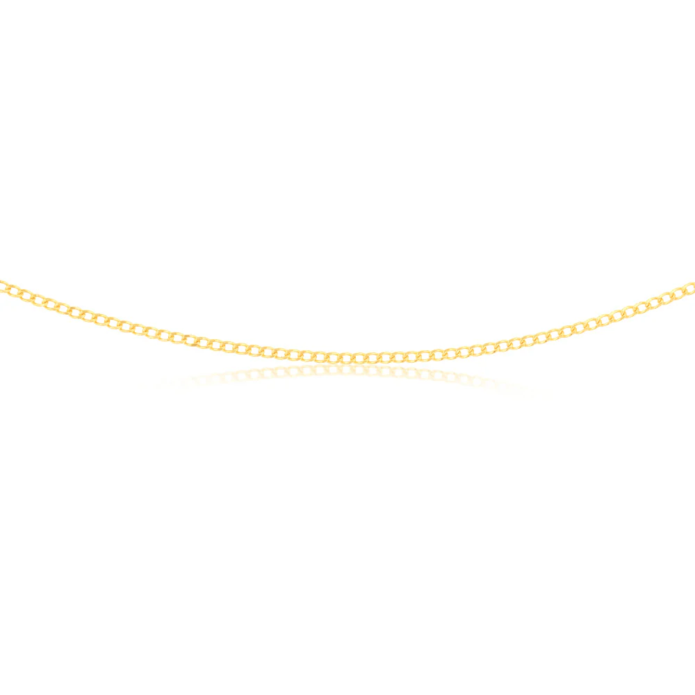 9ct Yellow Gold 40 gauge 40cm Curb Chain - Image 2