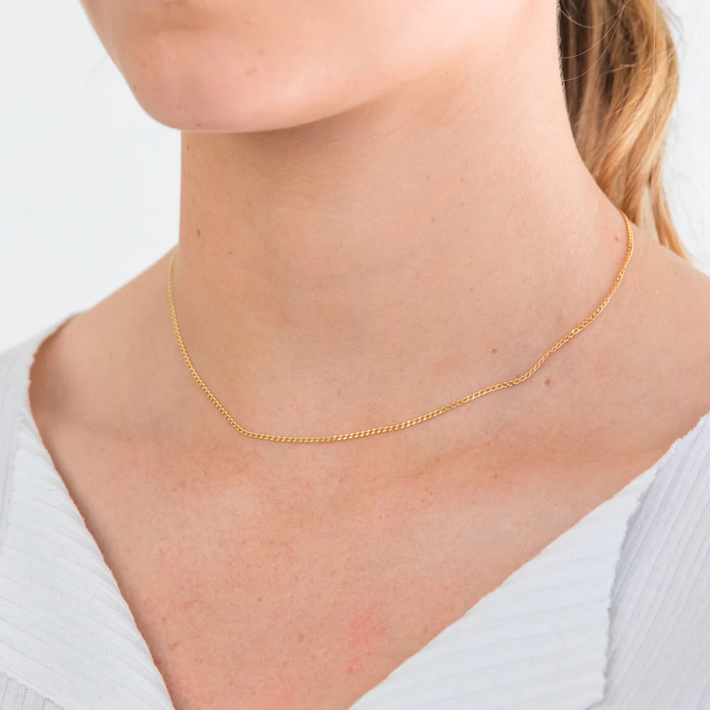 9ct Yellow Gold 40 gauge 40cm Curb Chain - Image 3