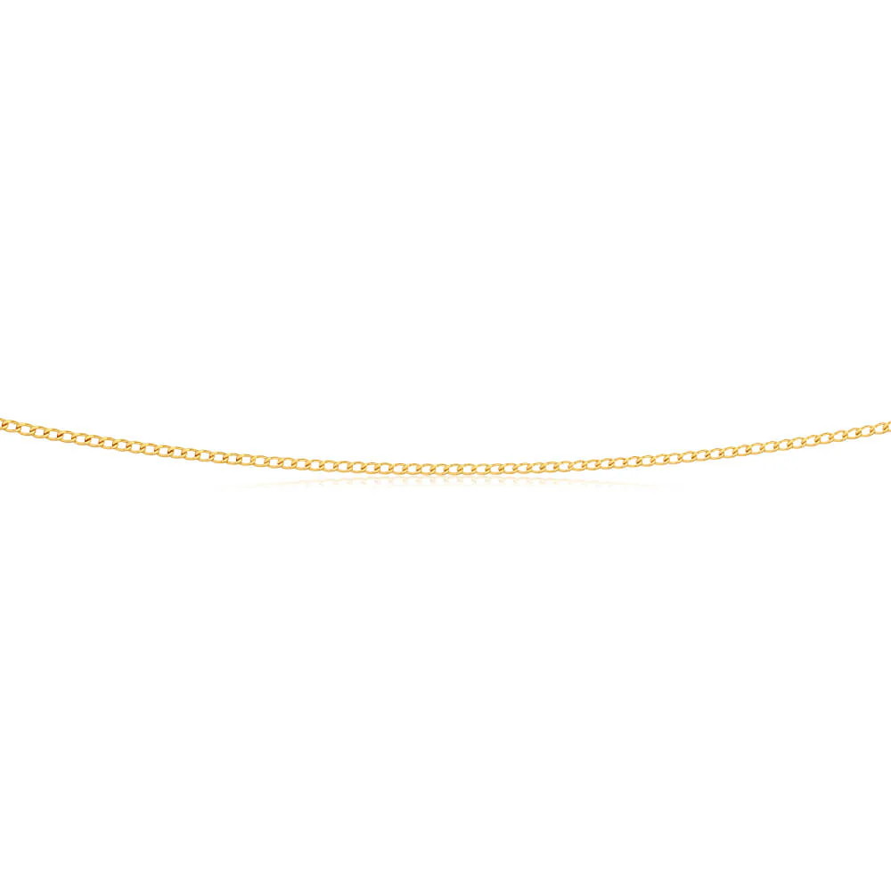 9ct Yellow Gold 40 Gauge Curb 50cm Chain - Image 2
