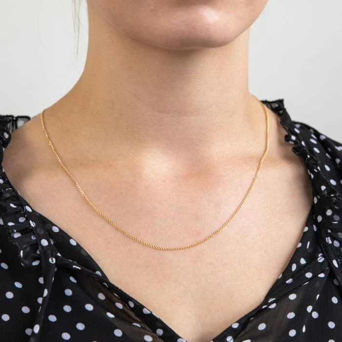 9ct Yellow Gold 40 Gauge Curb 50cm Chain - Image 3