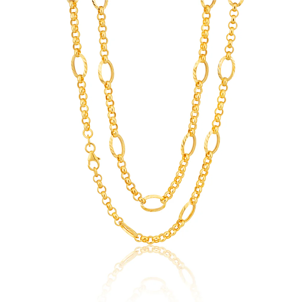 9ct Yellow Gold 45cm Belcher Chain - Image 2