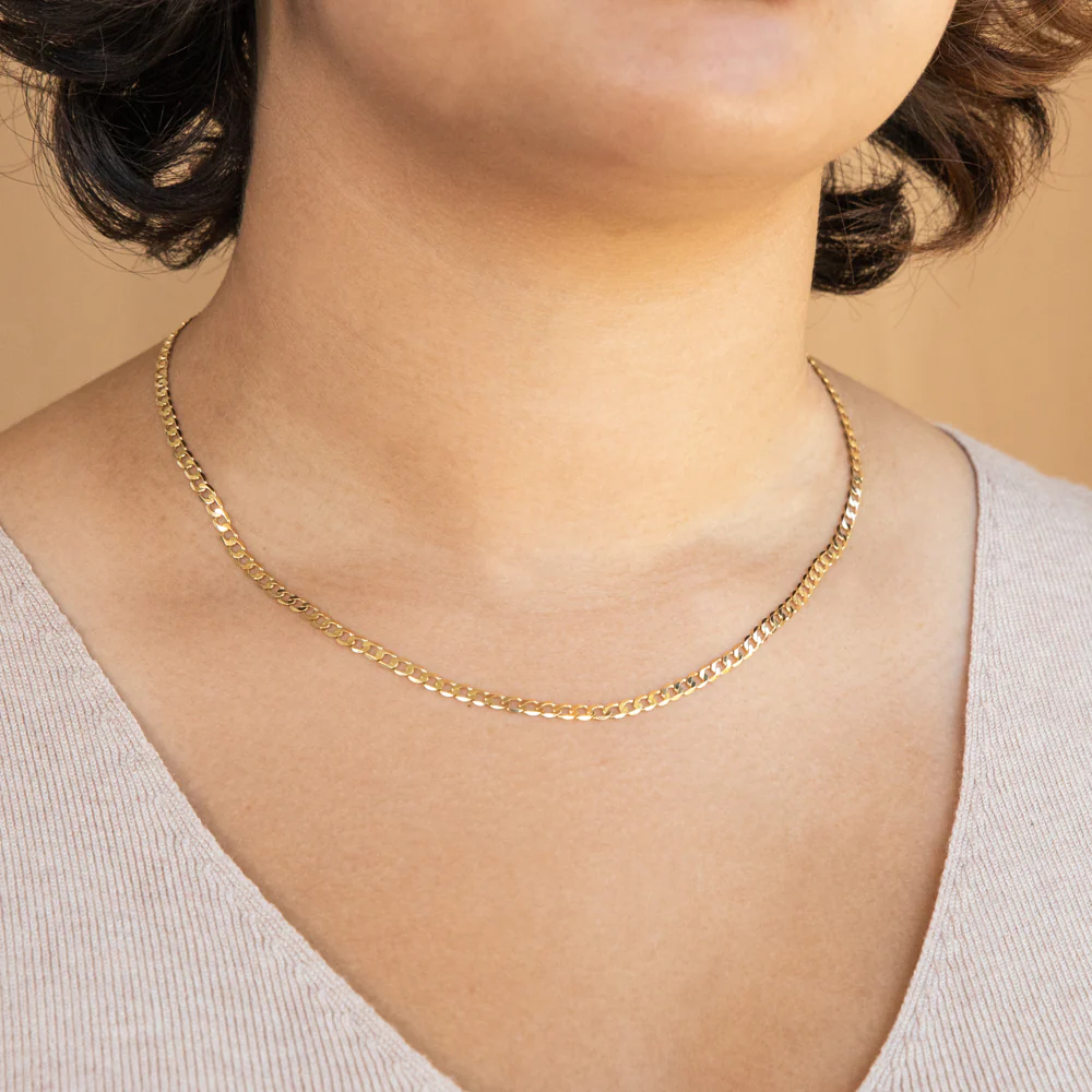 9ct Yellow Gold 45cm Curb Chain - Image 3