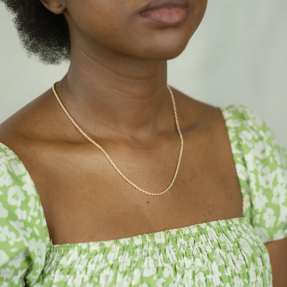 9ct Yellow Gold 45cm Rope Chain - Image 3
