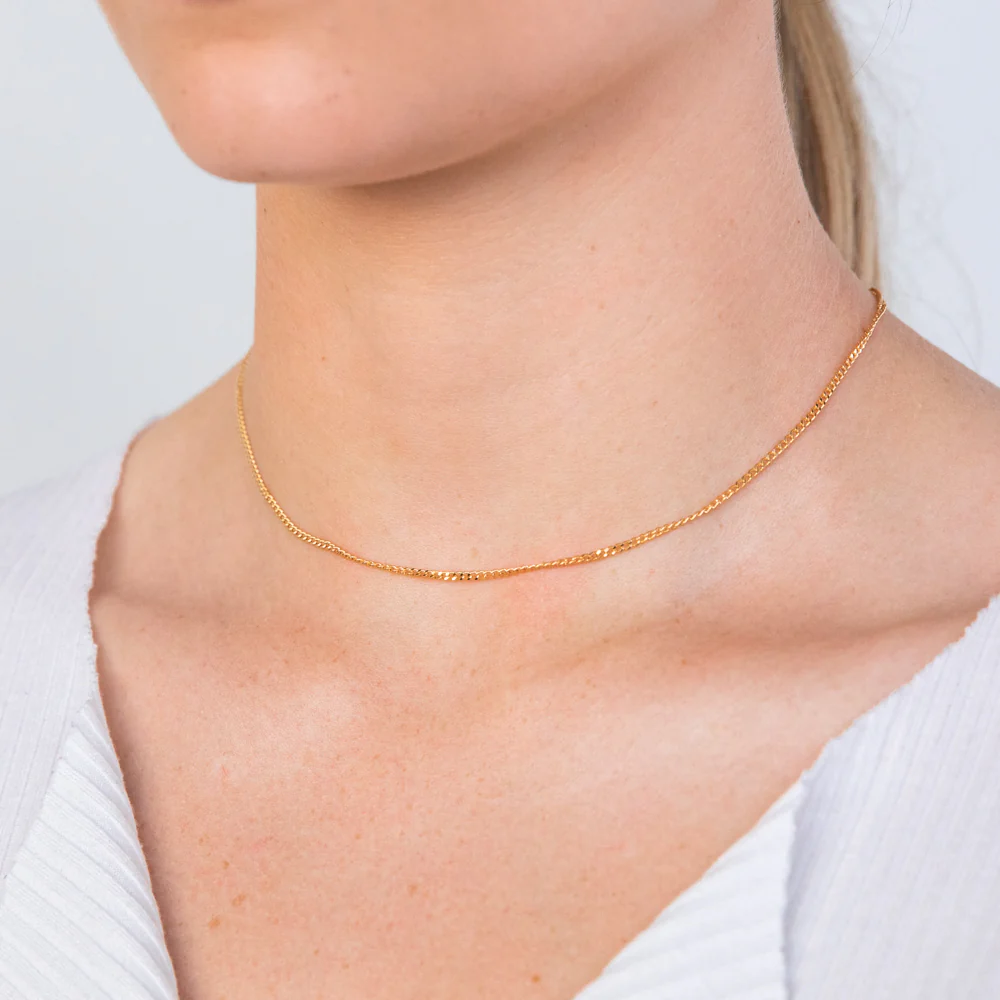 9ct Yellow Gold 50 Gauge Curb 40cm Chain - Image 3
