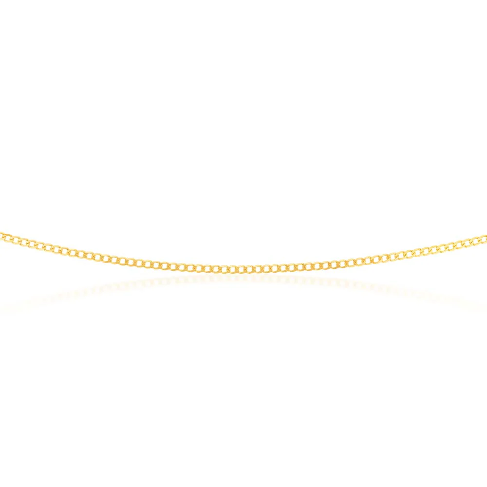 9ct Yellow Gold 50 Gauge Tight Curb 51cm Chain - Image 2