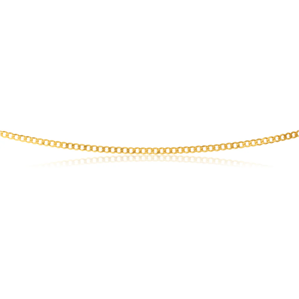 9ct Yellow Gold 50cm Curb Chain - Image 2
