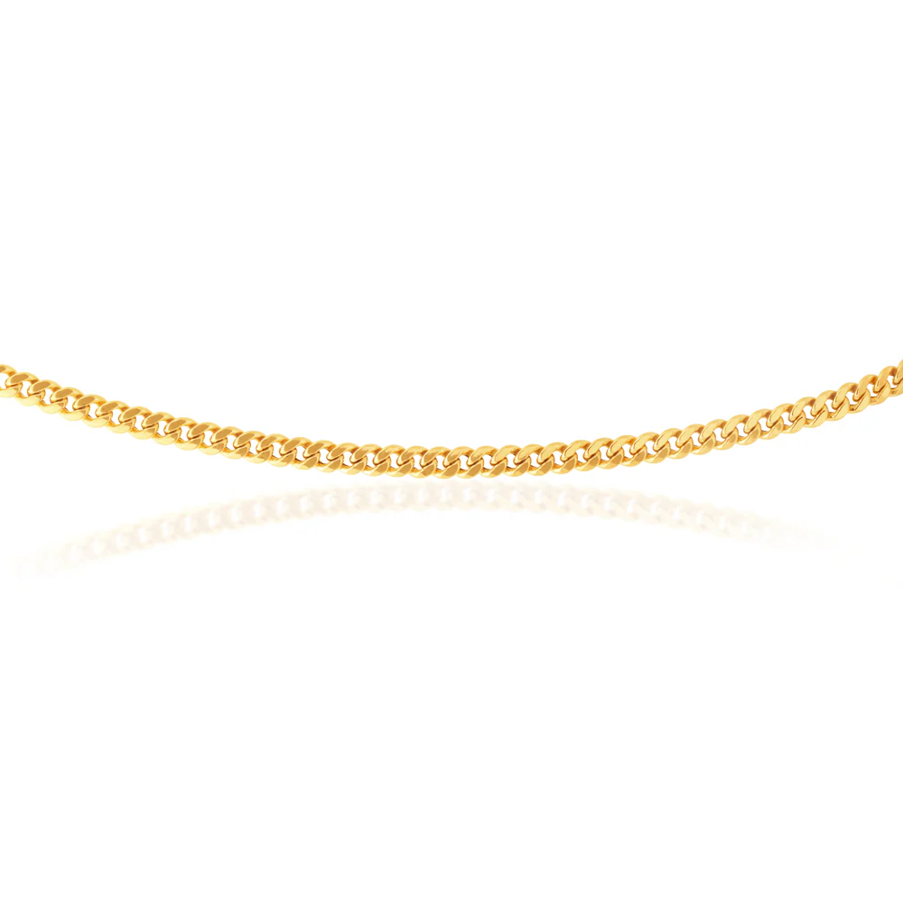 9ct Yellow Gold 50cm Curb Chain - Image 2