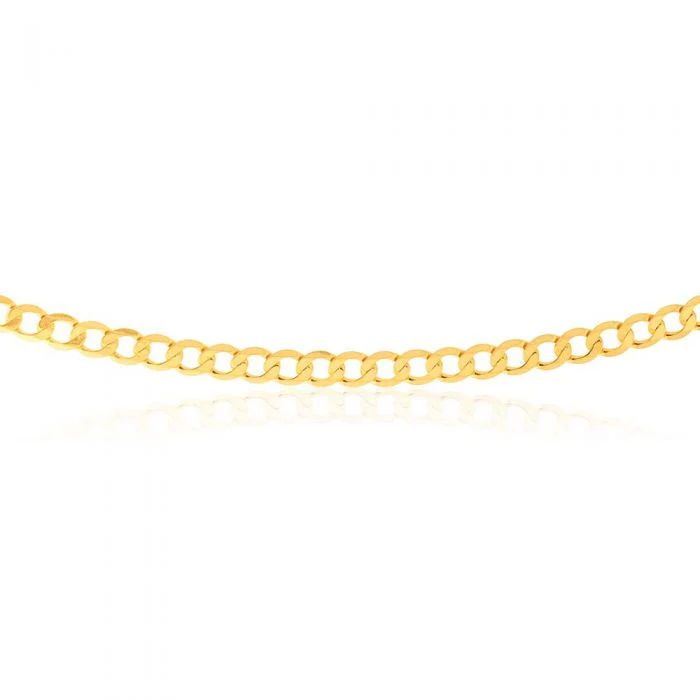 9ct Yellow Gold 55cm Curb Chain - Image 2