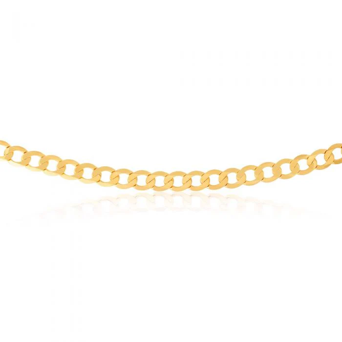 9ct Yellow Gold 55cm Curb Chain - Image 2