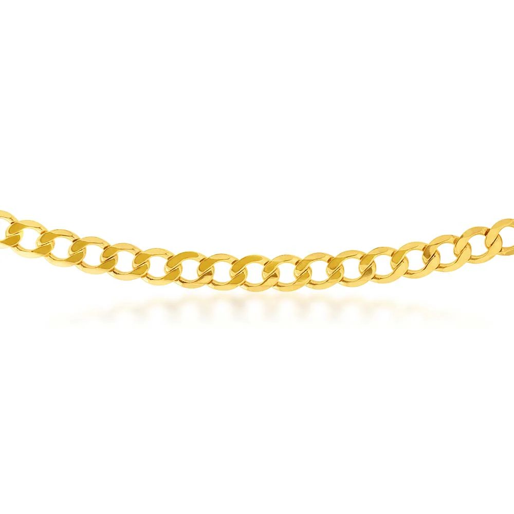 9ct Yellow Gold 55cm Curb Chain - Image 2