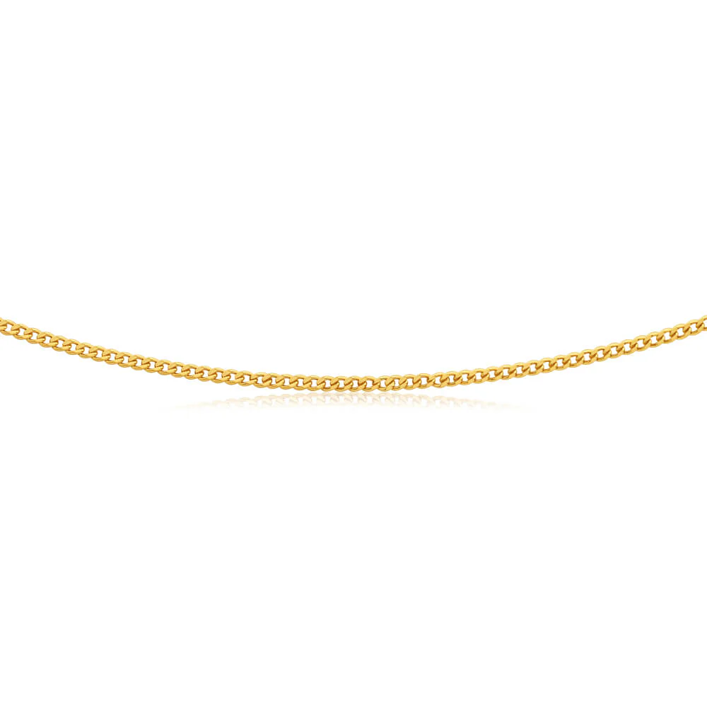 9ct Yellow Gold 60 Gauge Curb 45cm Chain - Image 2
