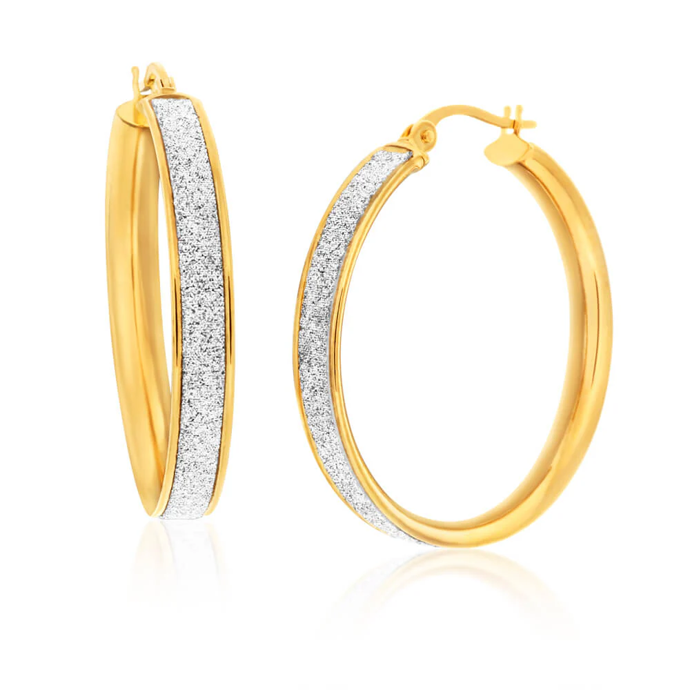 9ct Yellow Gold Alluring Hoop Earrings - Image 2