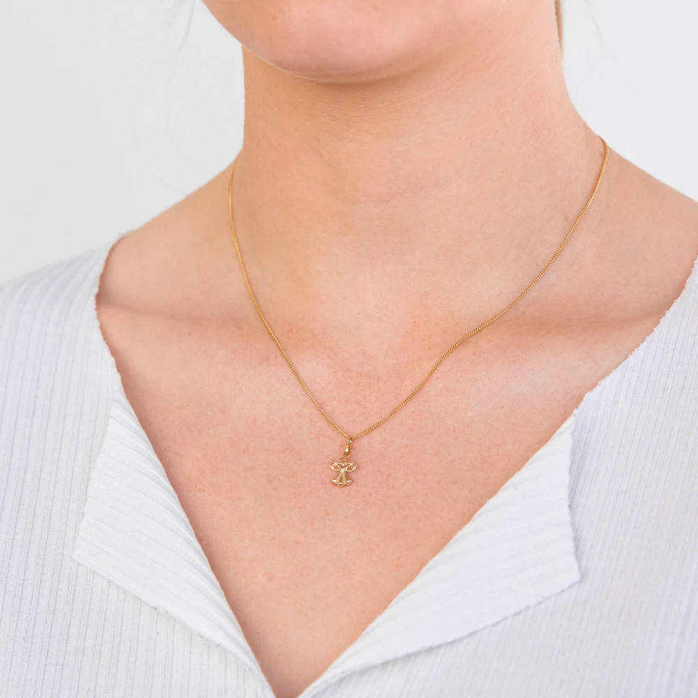 9ct Yellow Gold Angel Pendant - Image 2