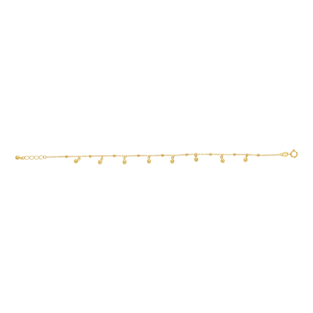 9ct Yellow Gold Ball Chain Bracelet - Image 2