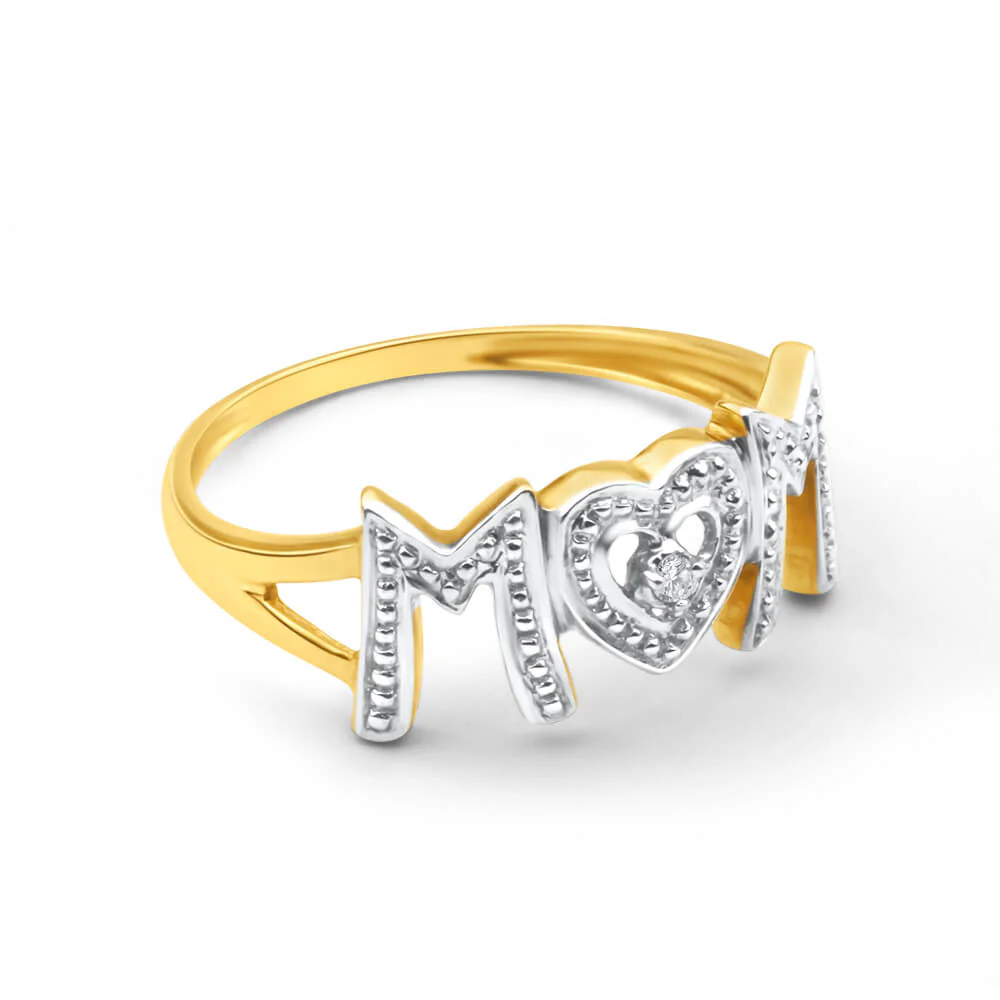 9ct Yellow Gold Beautiful Diamond Ring - Image 2