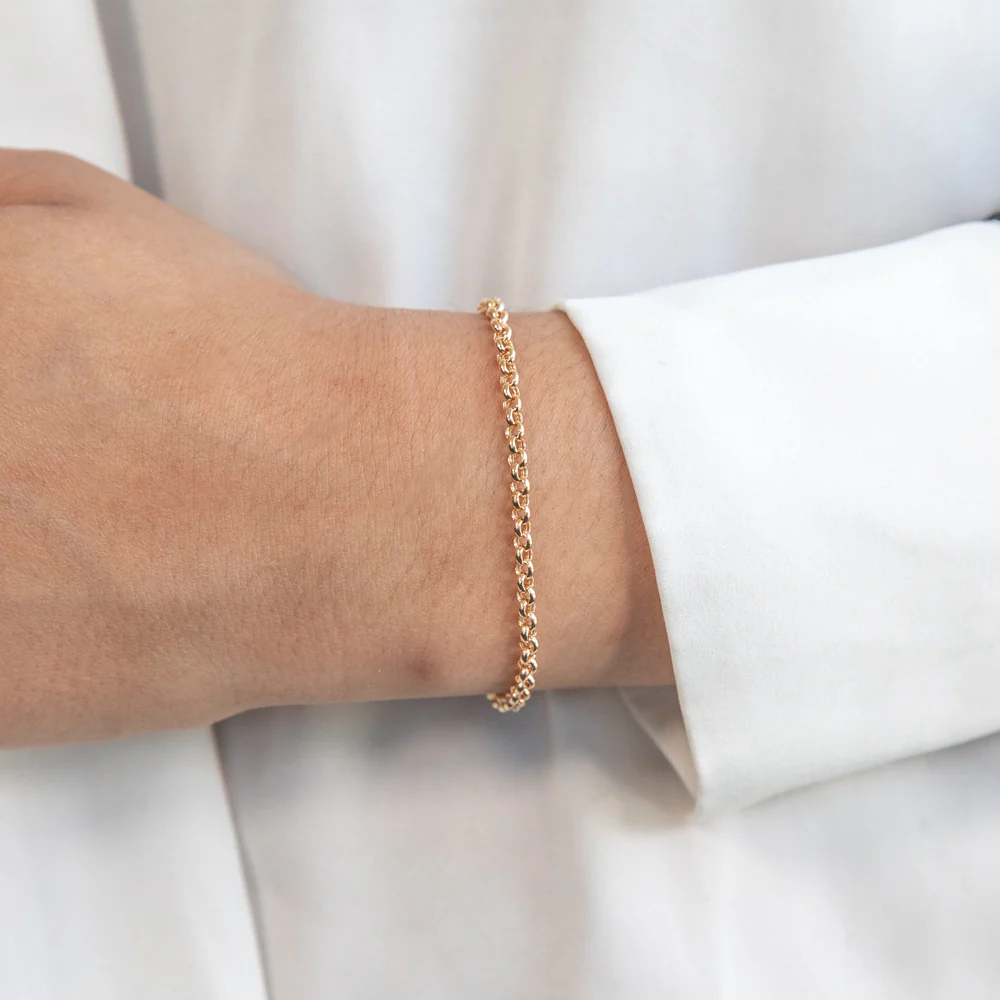 9ct Yellow Gold Belcher 19cm Bracelet - Image 3