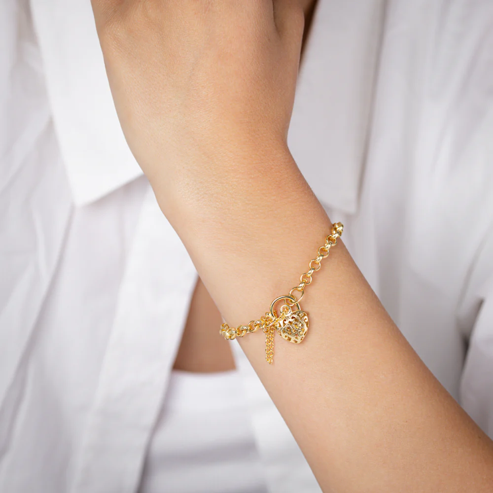 9ct Yellow Gold Belcher Hollow 19cm Bracelet - Image 3