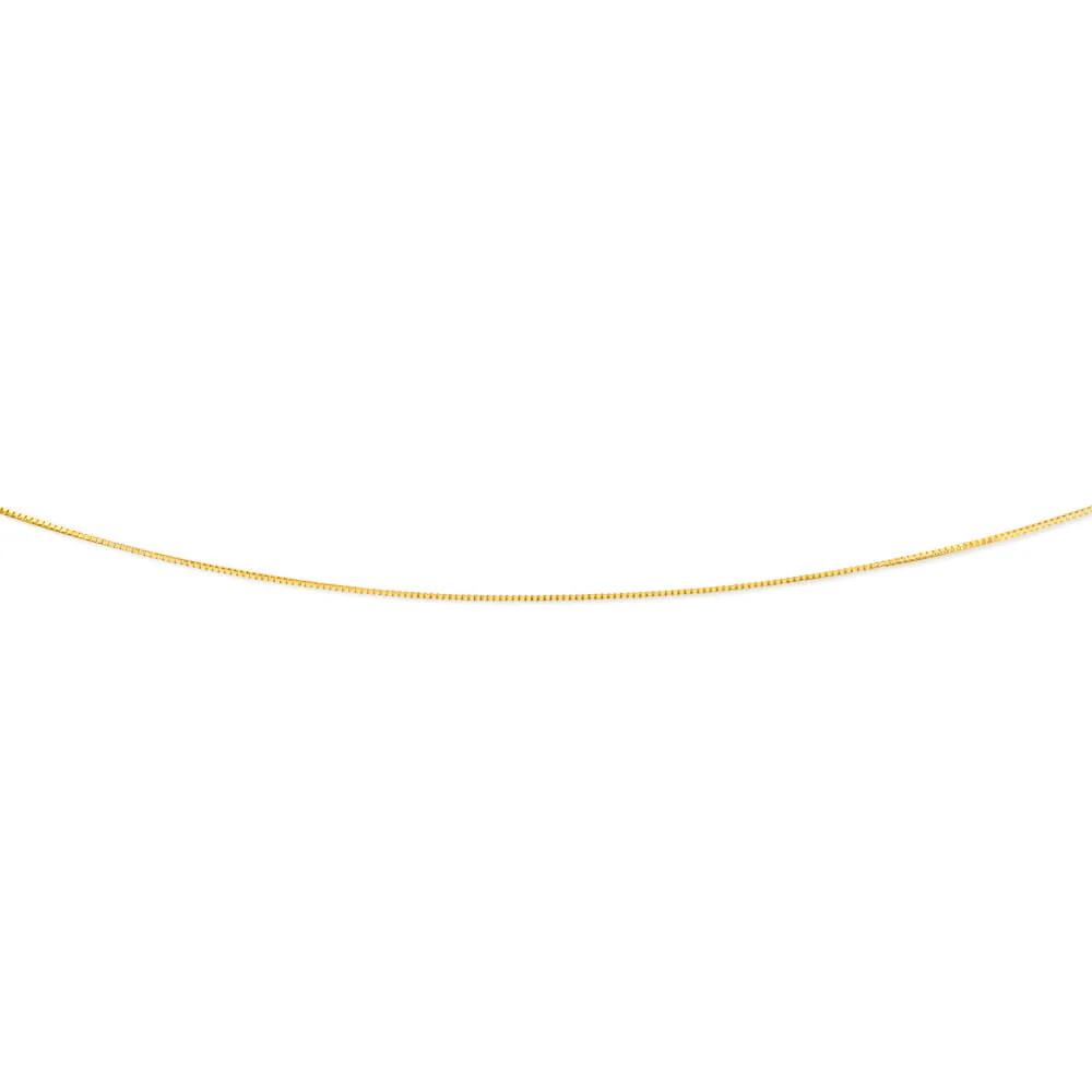 9ct Yellow Gold Box 45cm Chain with Extender - Image 2