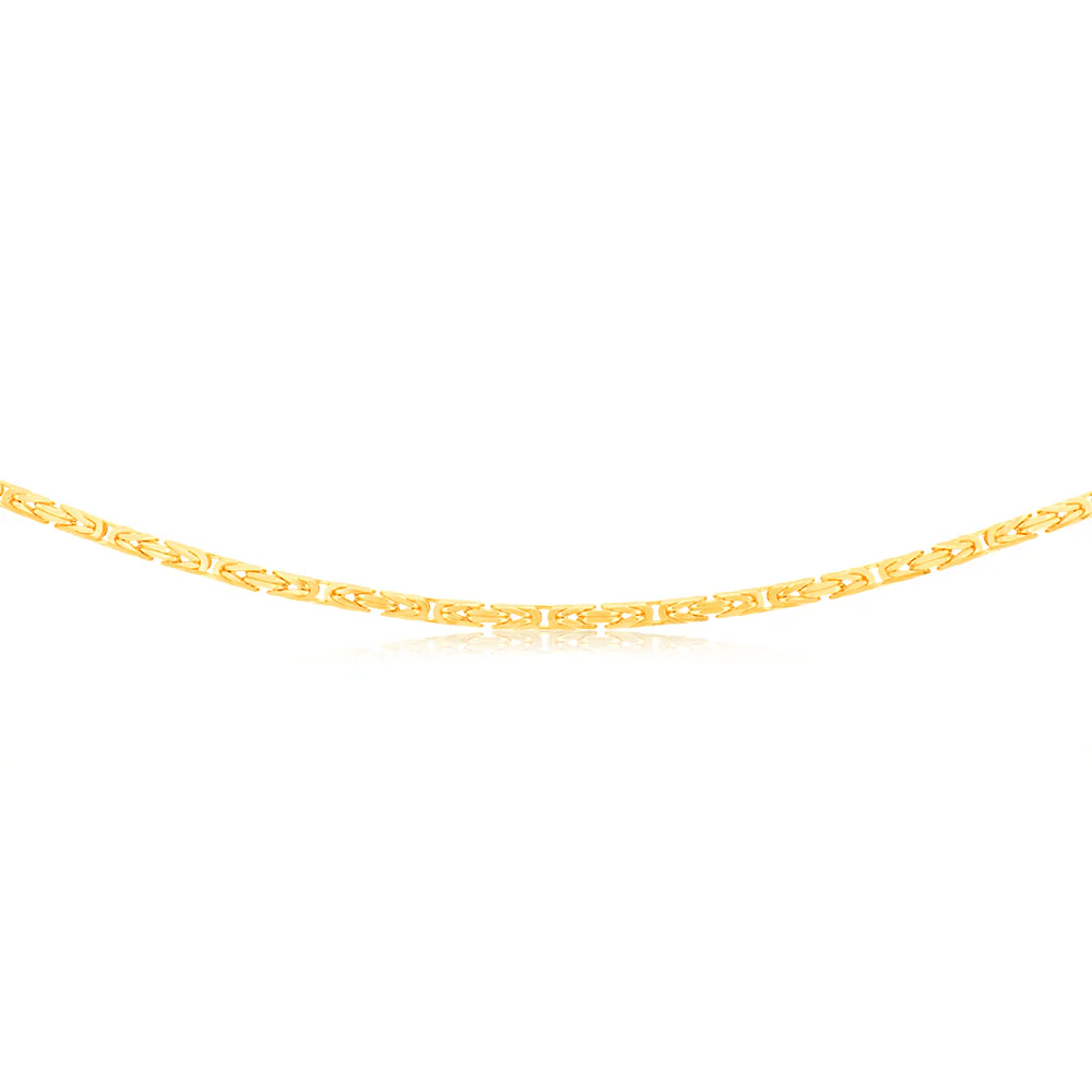 9ct Yellow Gold Byzantine 45cm Chain - Image 2