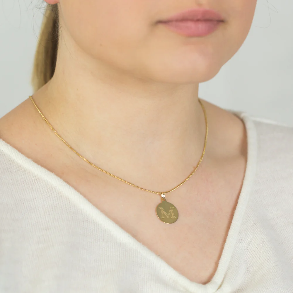 9ct Yellow Gold Charm With Initial "M" Pendant - Image 2