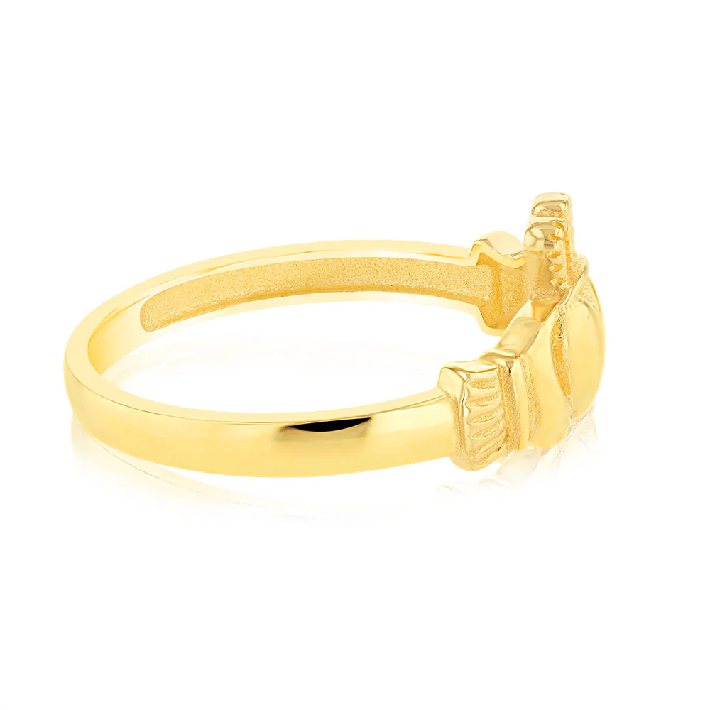 9ct Yellow Gold Claddagh Ring - Image 2