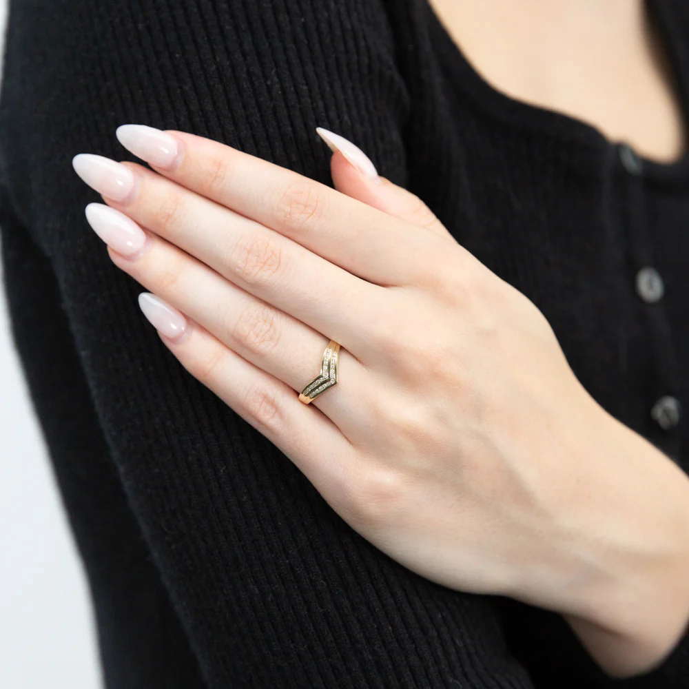 9ct Yellow Gold Classic Diamond Ring - Image 3