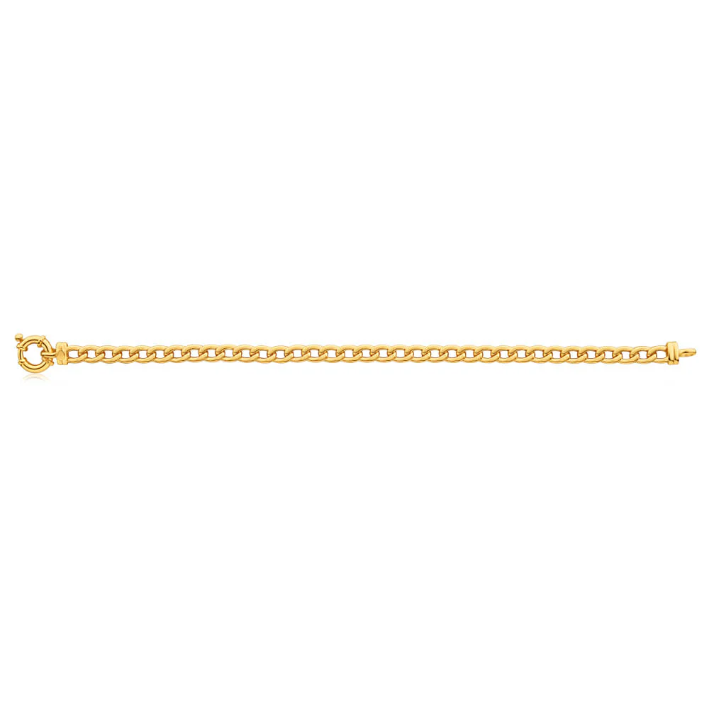 9ct Yellow Gold Copper Filled 19cm Curb Bracelet 150Gauge - Image 2